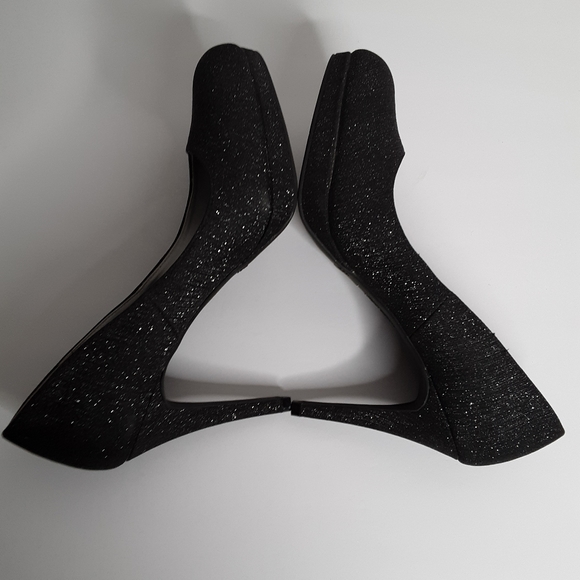 Fioni black sparkle platform heels pumps - Picture 4 of 7